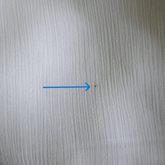 NWT Adolfo sheer white collared pintuck tunic blouse crystal buttons size M - Picture 9 of 9